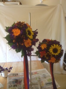 Brud och tärnbukett